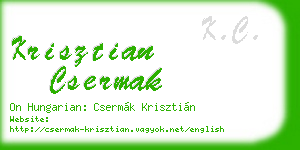 krisztian csermak business card