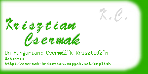 krisztian csermak business card